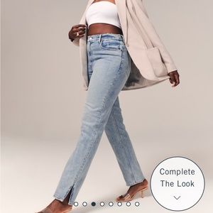 NWOT Abercrombie split hem jeans